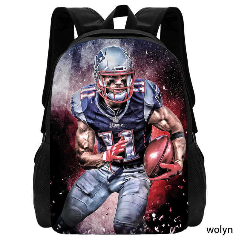 Football Rugby Pattern Simple Cute Backpack Student School Bag Computer Backpack