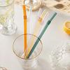 8mm High Borosilicate Glass Straw 10Pcs Reusable Eco Friendly Drinking Straws Set Bubble Tea Smoothies Bar Accessories