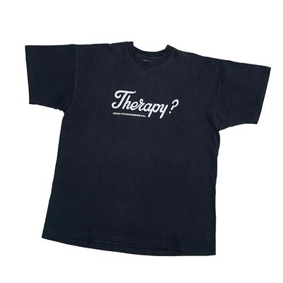 Terapia? 1990 Anni '90 Vintage Irony Band Concerto Tour Raro Nero Unisex Maglietta