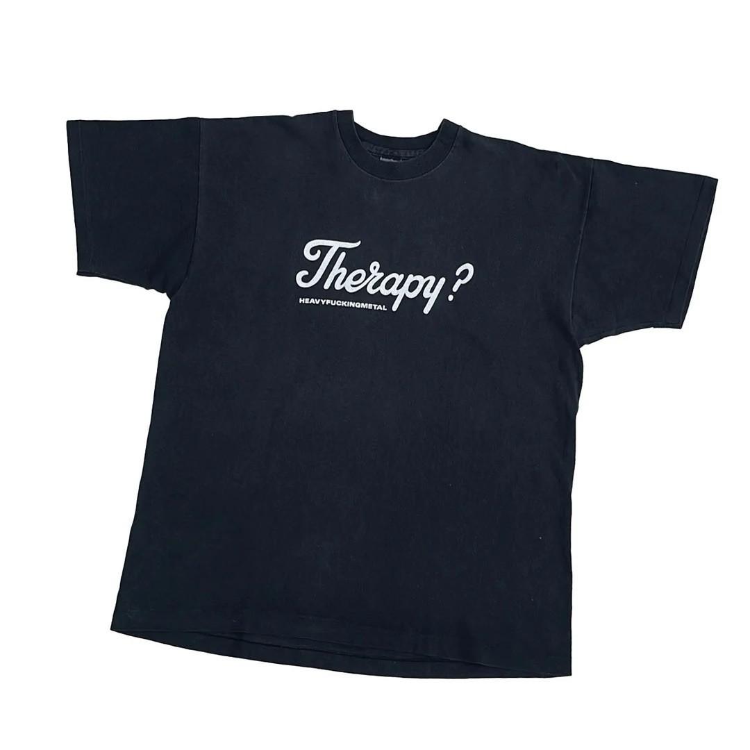 Therapy? 1990 90s Vintage Irony Band Concert Tour Rare Black Unisex T-Shirt XXL