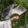 Traditional Chinese Style Hanfu Fan, Ancient Style Folding Fan for Men, Student New Chinese Style Portable Ancient Costume Fan, Summer