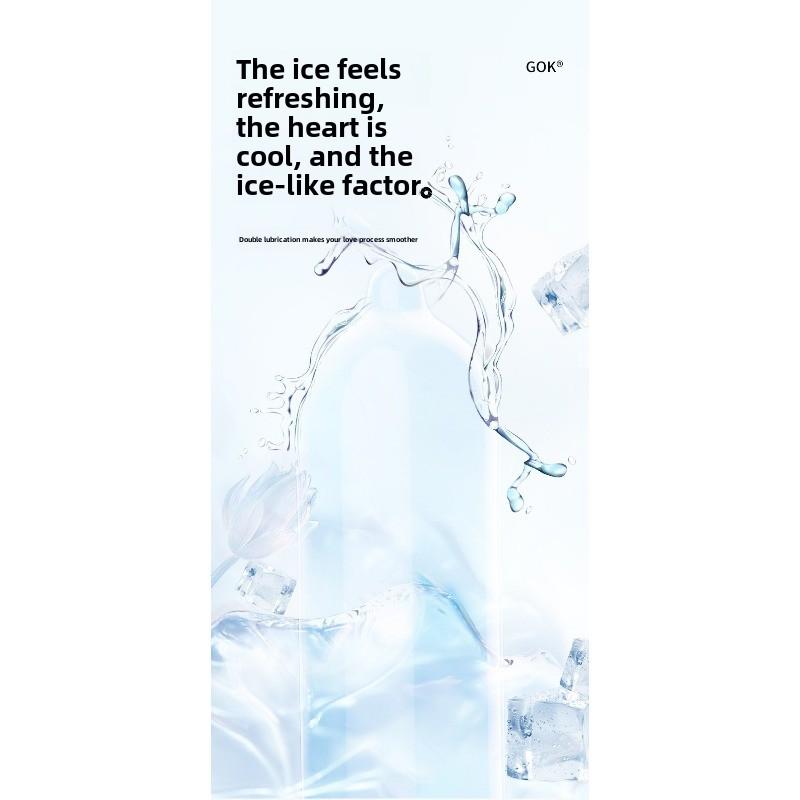 001 Hyaluronic Acid Condom Ice Fire Super Moisture Fast Condom Adult Erotic Counting Sex Products
