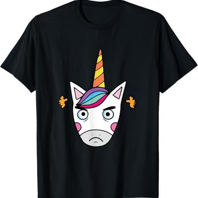 Not Cute Just Psycho - Crazy Unicorn, Angry Unicorn T-Shirt