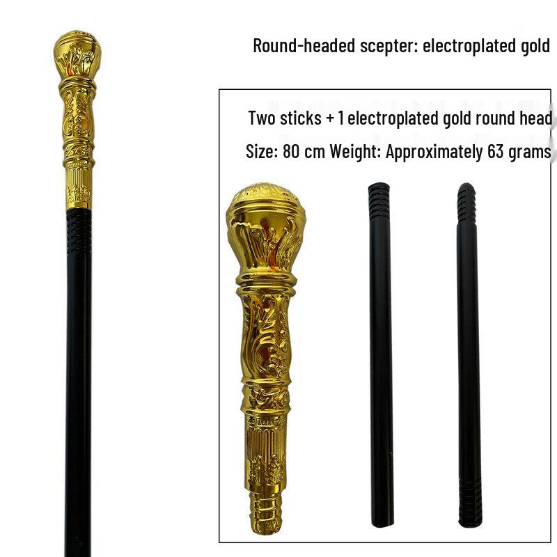 Snake Head Halloween Scepter: Adult & Kids Cosplay Magician Witch Pharaoh Wand