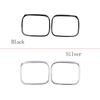 ABS Black/Silver Car Exterior Mirror Rain Eyebrow Frame Decorative Sticker For Hummer H2 2003-2009 Car Accessories