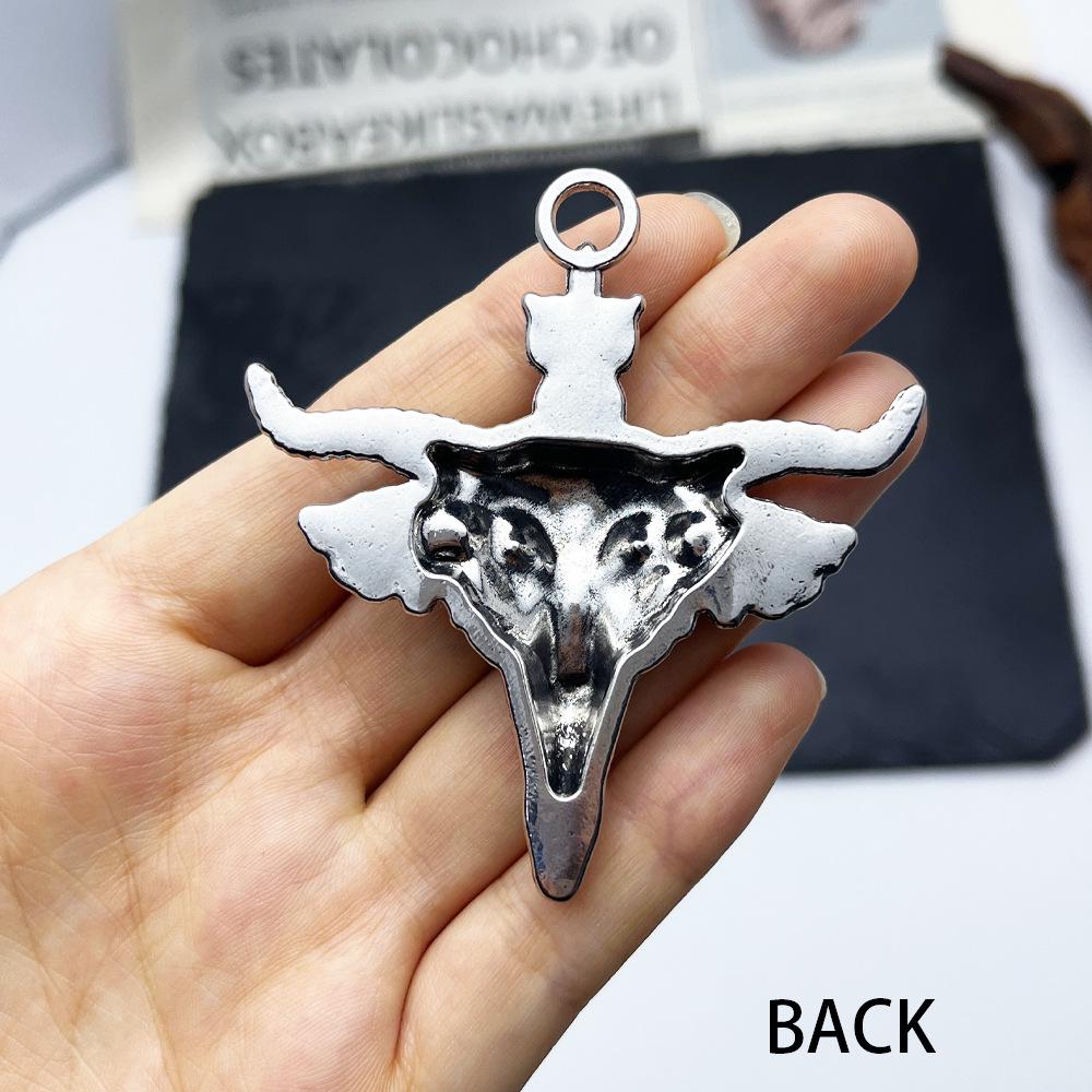 Men's Punk Hip Hop Bull Head Pendant Necklace - Retro Alloy Sweater Chain Accessories
