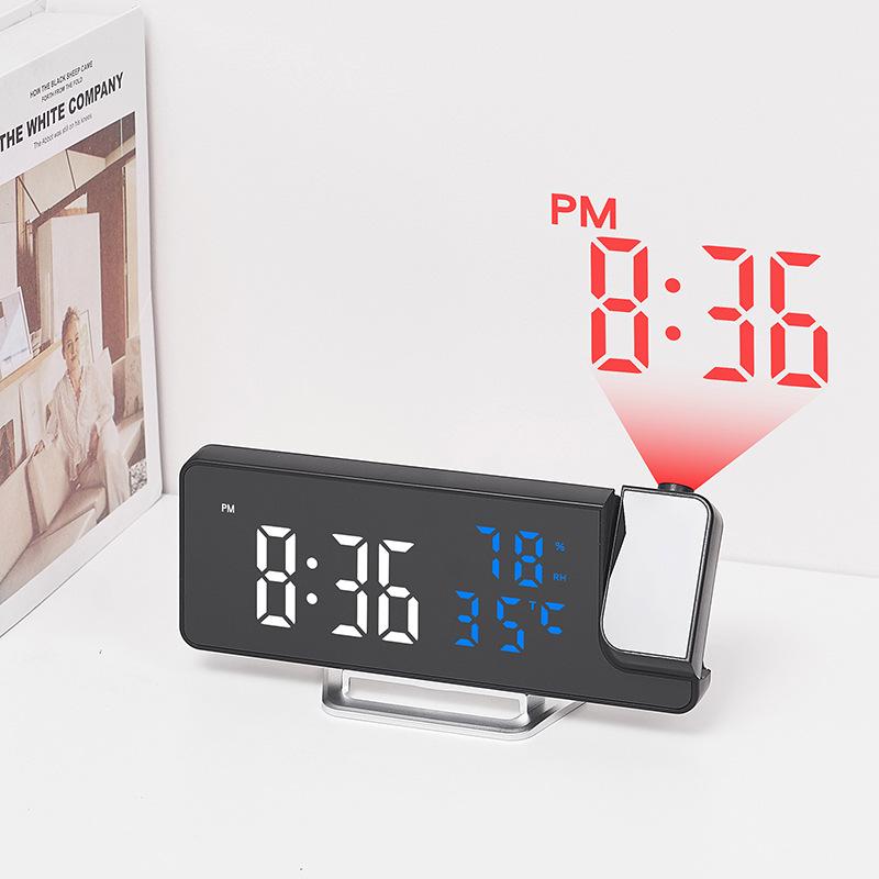 Multifunctional Clock Temperature and Humidity Projection Clock Mirror LED Clock Bedside Alarm Clock Good Product 675