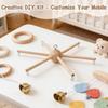 Drehbarer Windspielständer Rostfrei Babybett-Mobile Holz-Mobilegestell Kinderzimmer