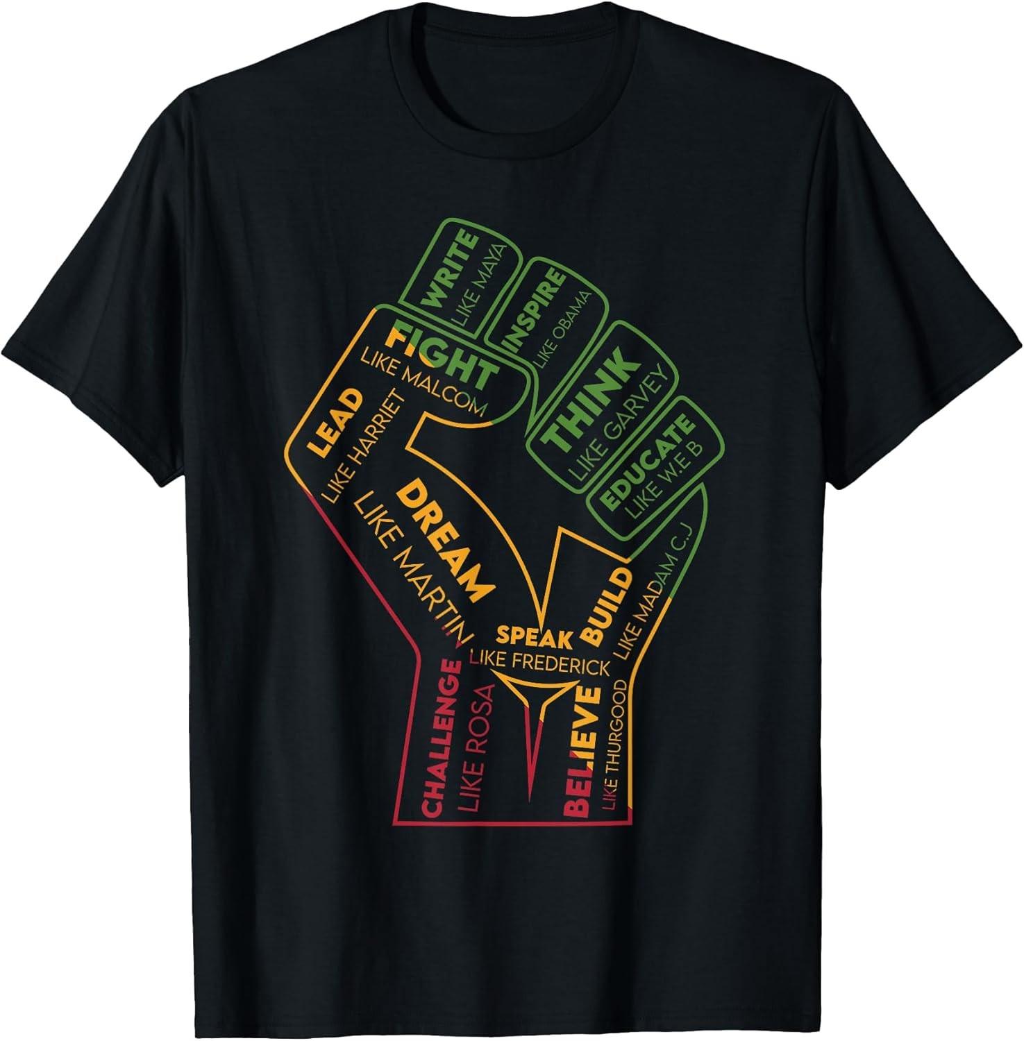 NEW LIMITED! Dream Like Martin Lead Like Harriet Black History Tee - MADE IN USA XXXXL
