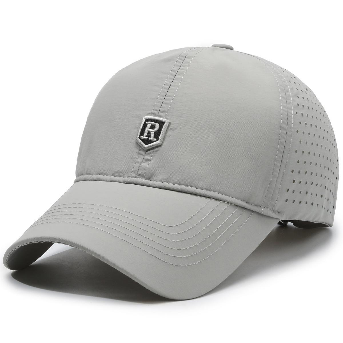 

Summer breathable after punching quick-drying cap men s and women s outdoor sports baseball cap light breathable sunscreen visor світло-сірого кольору