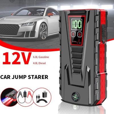 Auto-Notstart-Powerbank, 12 V, tragbares Autobatterie-Booster-Ladegerät, Benzin-Diesel-Auto-Notstart