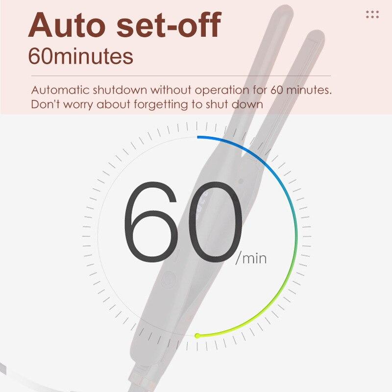 Mini placă de îndreptat și ondulator 2 în 1, fier plat de 9 mm, instrumente de coafare pentru îndreptarea părului scurt, monitoare ceramică pentru ondularea ondulată