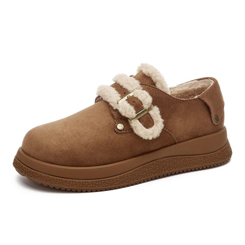 Cotton shoes women's new winter velvet warm thickened outer wear low-top casual women's shoes