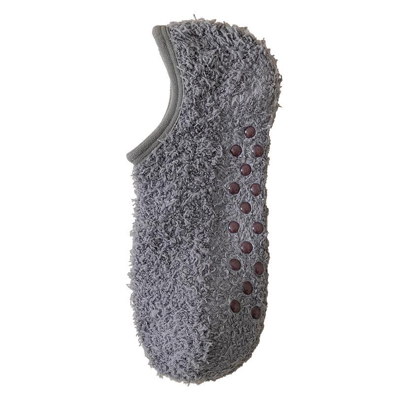 Men's Non-Slip Coral Fleece Lined Floor Socks - Thick, Warm, Winter Sleep Socks for Home