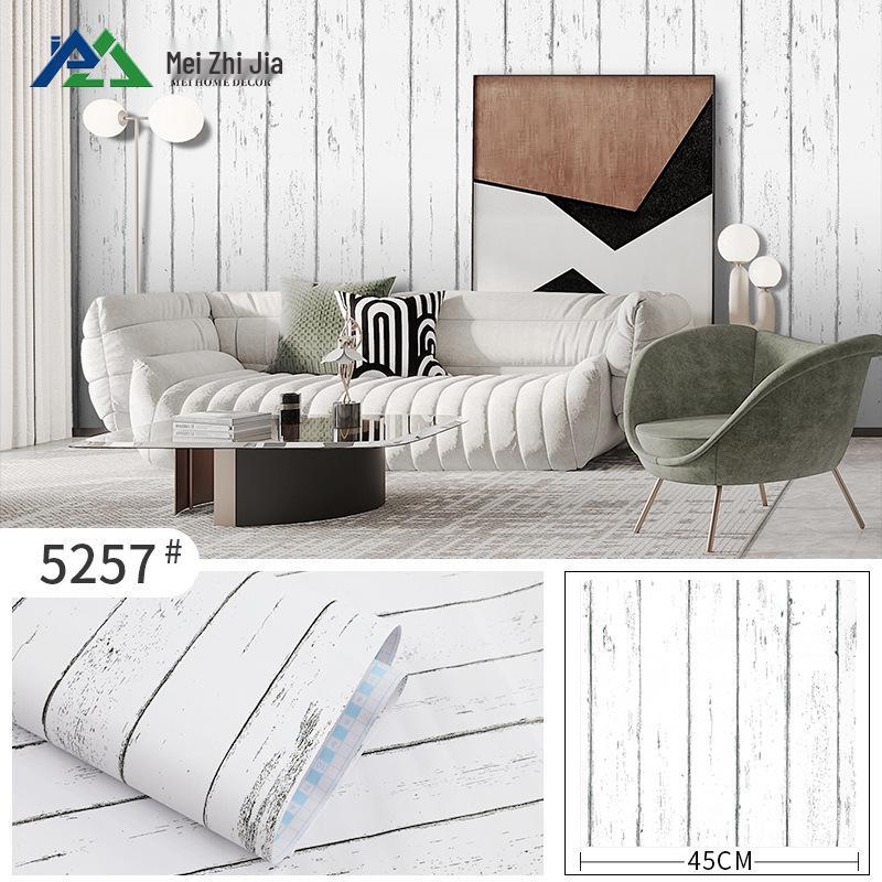 Self-Adhesive Imitation Wood Grain Wallpaper - Moisture-Proof Wall Decoration for Bedrooms