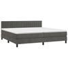 VidaXL Sommier à Lattes de Lit avec Matelas et LED, Lit Rembourré avec Tête de Lit, Lit Double, Lit Adulte de Chambre, 3134544