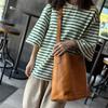 Soft Slouchy Bucket Bag Women Large Capacity Genuine Leather Shoulder Bag with Detachable Inner Pouch Retro Casual Crossbody Bag