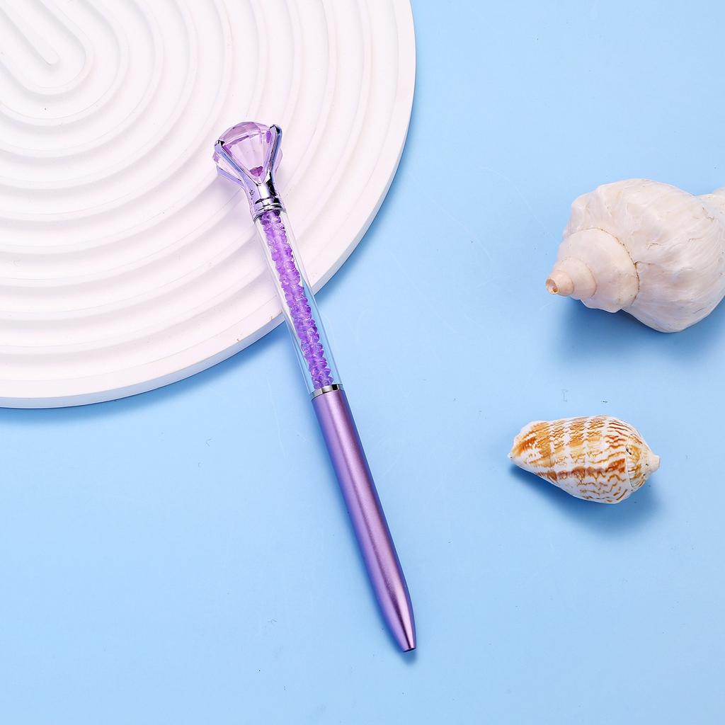 1 Pc Metallic Large Diamond Pen Fluent Writing Suitable for Office Work, Brushing Questions, Signing Writing, Diaries, Notes, Student Classroom Priz