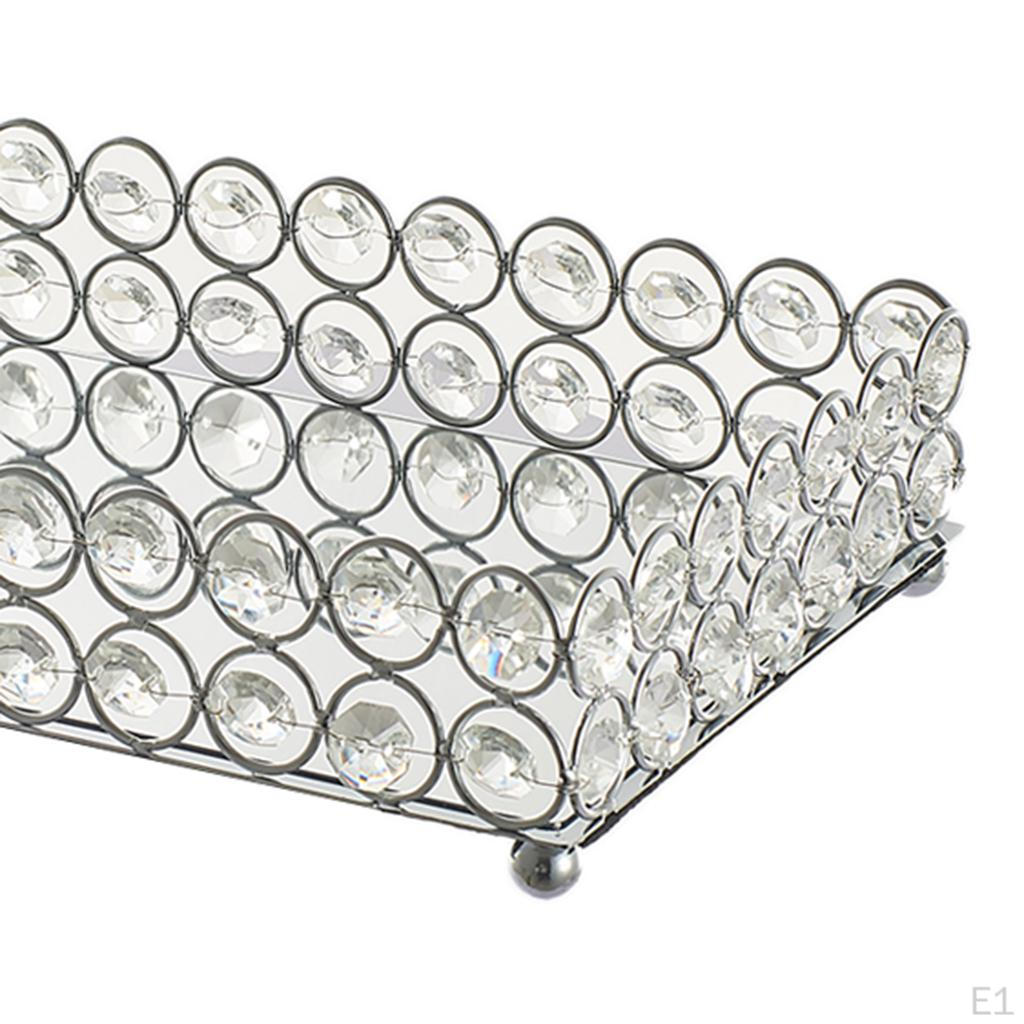 3 Size Decorative Mirror Tray Perfume Makeup Jewelry Organizer F/ Vanity Dresser