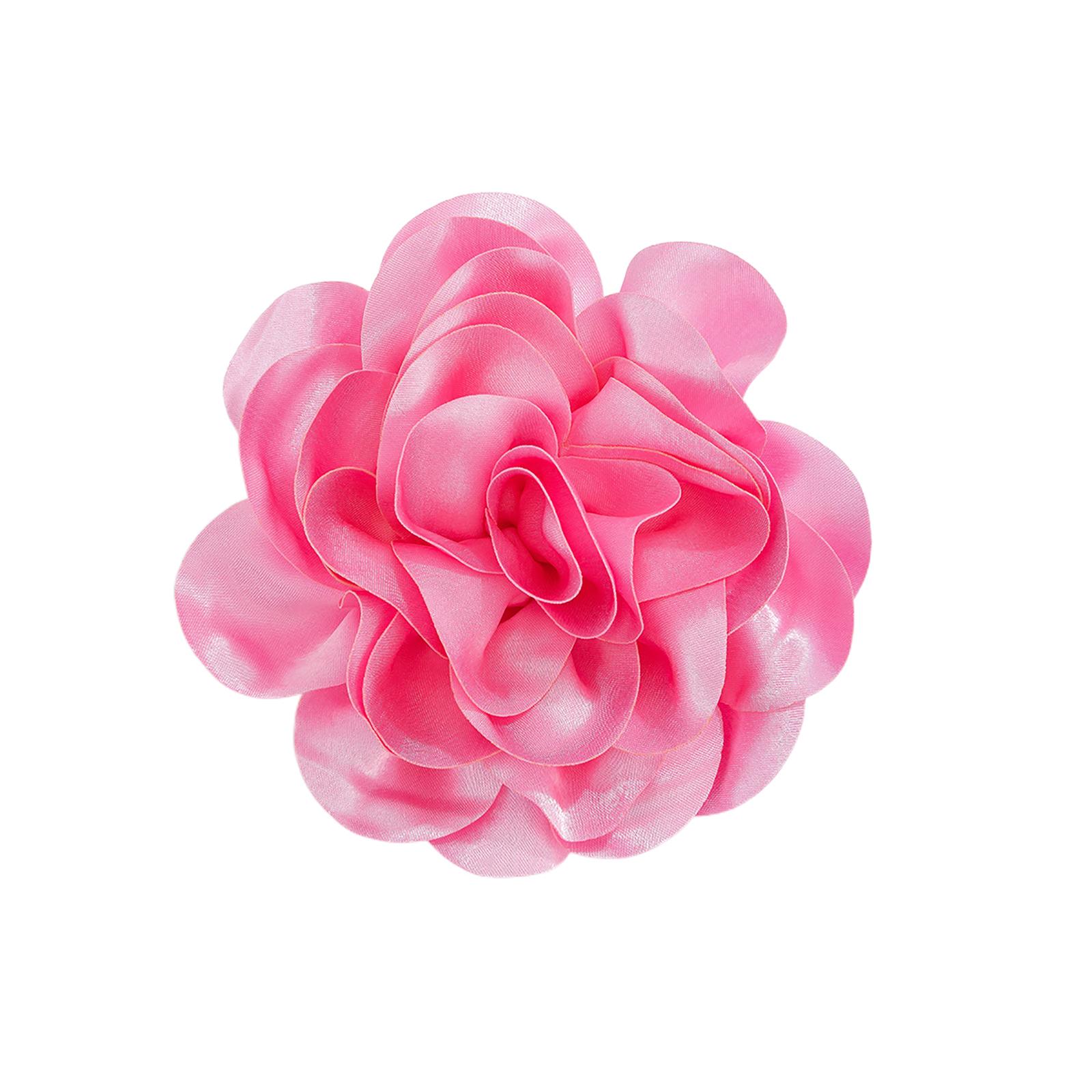 

Стильна та практична тканинна брошка з квітами, що привертає увагу, шпилька з великими квітами та шпилькою з делікатної тканини. рожевий