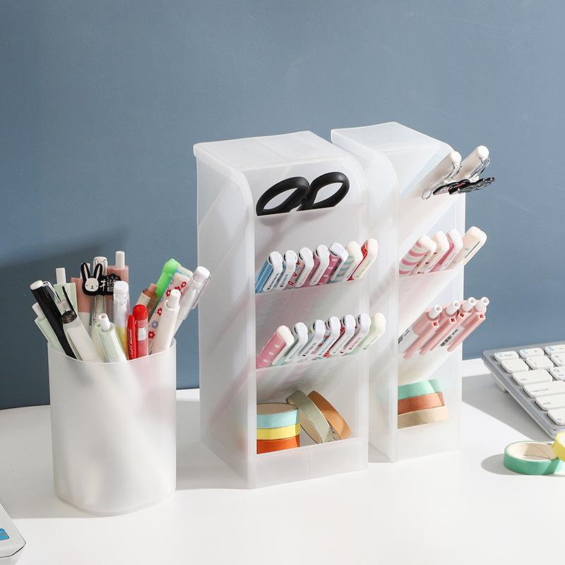 Desk Accessories Organizer Pen Holder Pencil Pot Storage Box Desktop Organizer Stand for Pens Case Office Stationery Organizers