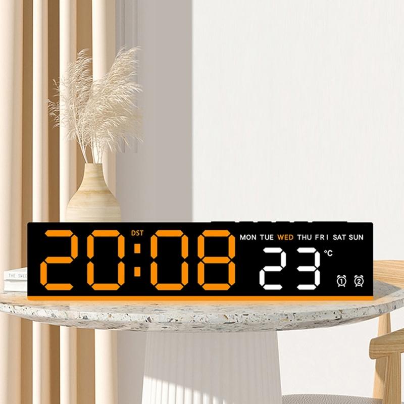 LED Wall Clock Simple Colourful Digital Clocks Gym Wall Multifunction Clock Large Led Screen Large Digital
