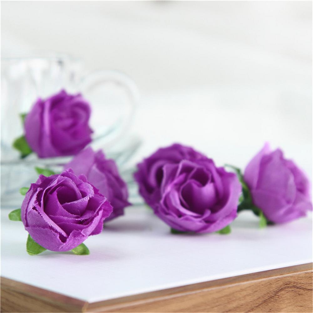 Rose Artificial Flowers 50pcs Simulation Flower Head Fake Roses Wedding Decorated Wall Flower Arrangement home Party Decoration