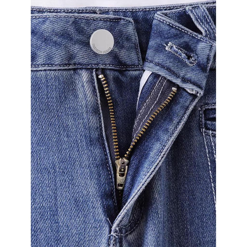 Women's 2025 High Waist Retro Wide Leg Jeans - Slimming, Loose, and Draped Straight Leg Trousers for Spring and Autumn