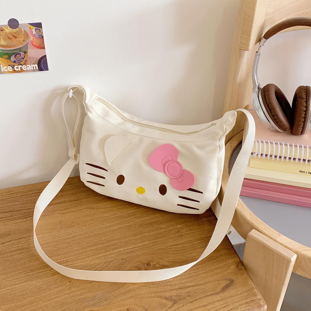Lightweight Cute Cat Bag Teens Nylon Illustration Casual Outings