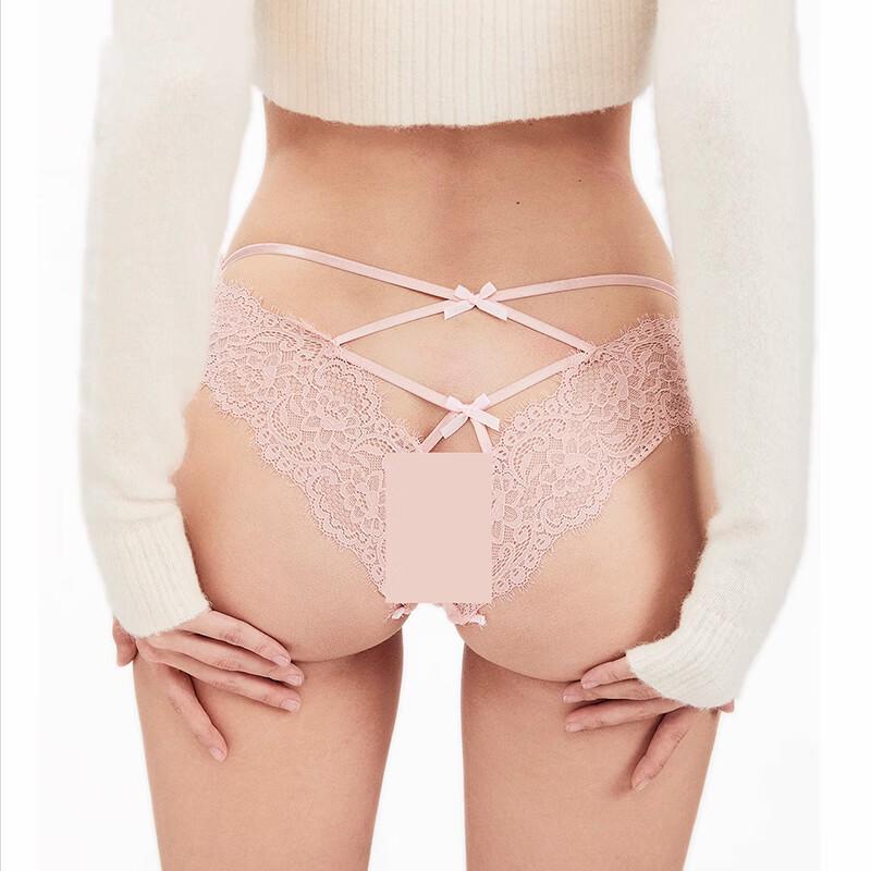 FitonTon Damen Sexy Französische Spitze Niedrig sitzender Slip 2er-Pack