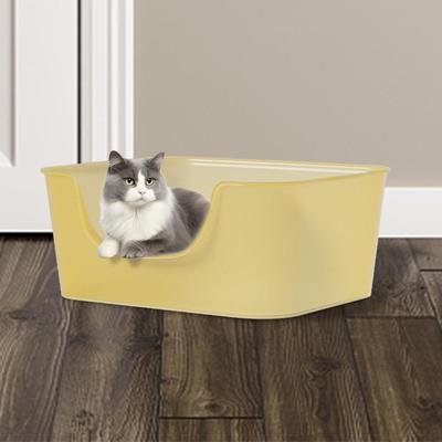 Cat Litter Box Large Space Supplies Toilet with Scooper Anti Splashing Pet