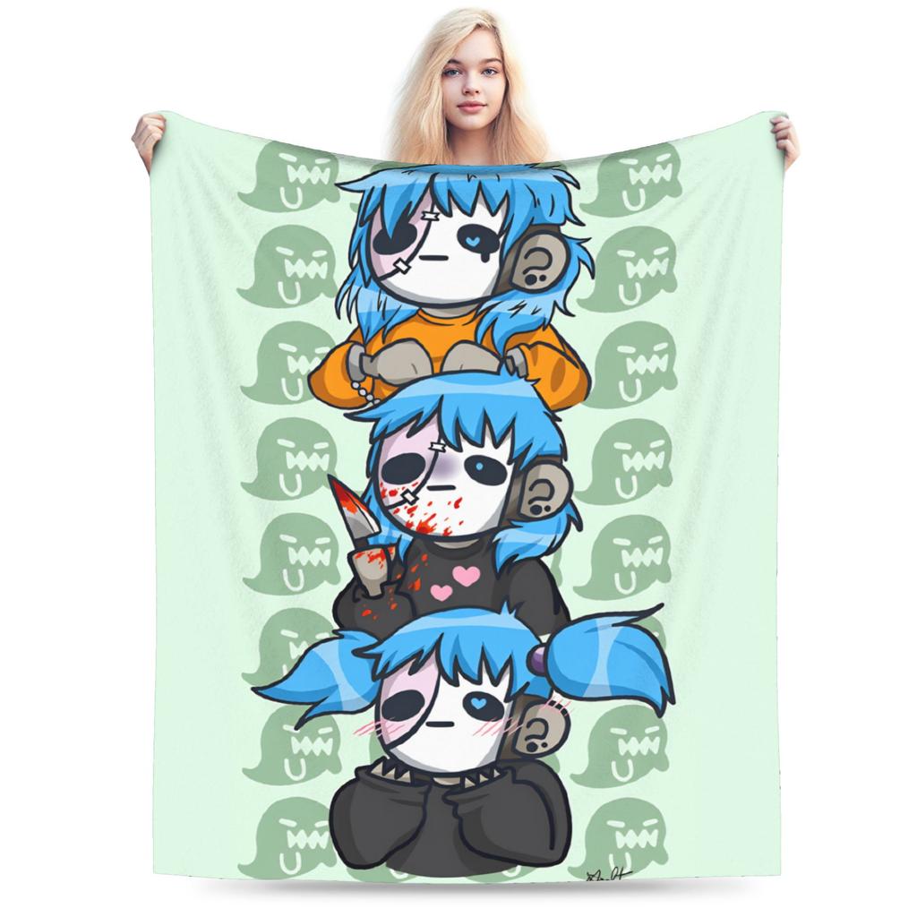 Sally Face Game Anime SF Flannel Blanket Winter Warm Soft Bedding Throws for Boy Girl Couch Bed Pattern Bedspread Sofa Bed Cover