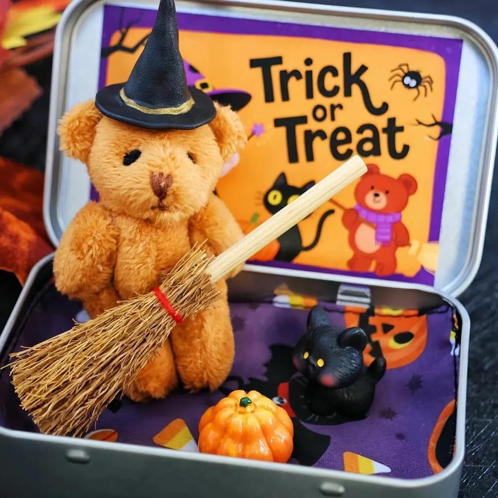 Cute For Halloween Teddys Bear In A Box Unique Festive Decor For Festive Home Accents