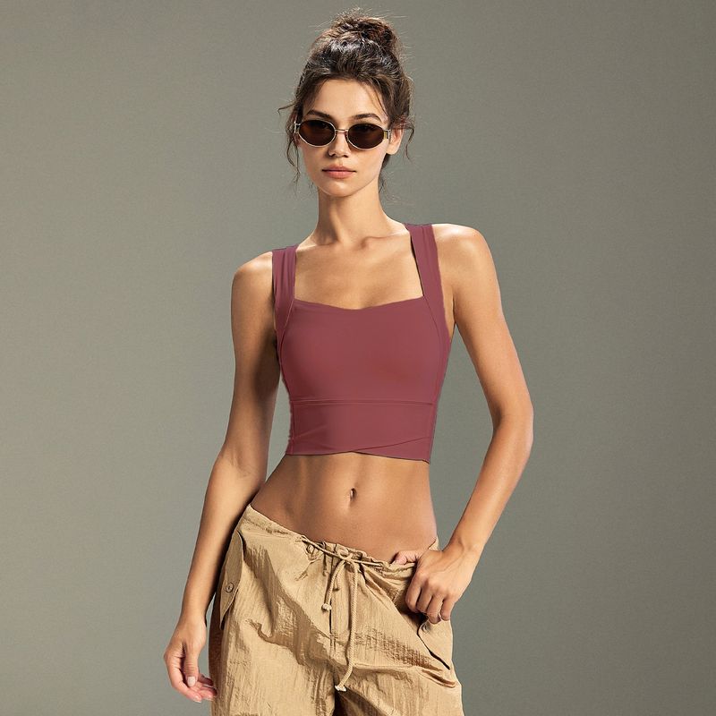 

Mitaogirl Kendall Sports Intimates Women s Shockproof Push-up Yoga Vest Professional Workout Bra Beautiful Back Tank-Top