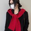 Wool Knitted Solid Color Scarf: Winter Warmth, Versatile Neck Warmer for Women, Couples, and Students