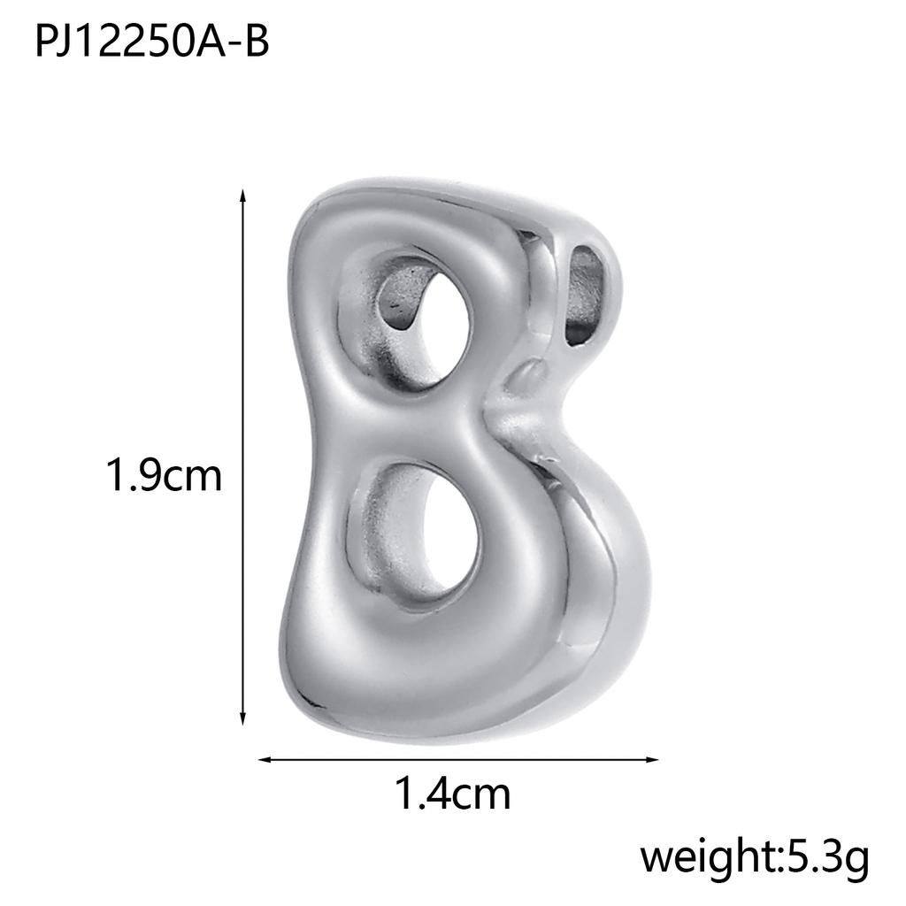 CARLIDANA Hot Sale Stainless Steel Capital Letter Alphabet Irregular Bubble Initial Pendant Charms For DIY Jewelry Necklace