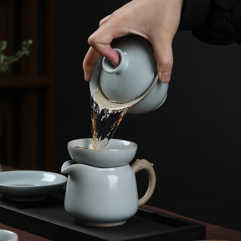 Ruyao Ceramic Dragon Horse Spirit Kung Fu Tea Set