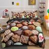Sweet Chocolate Bedding Set Dessert Candy Duvet Cover With Pillowcase Girls Kids 2/3pcs Bedclothes Single Queen King Bed Sets