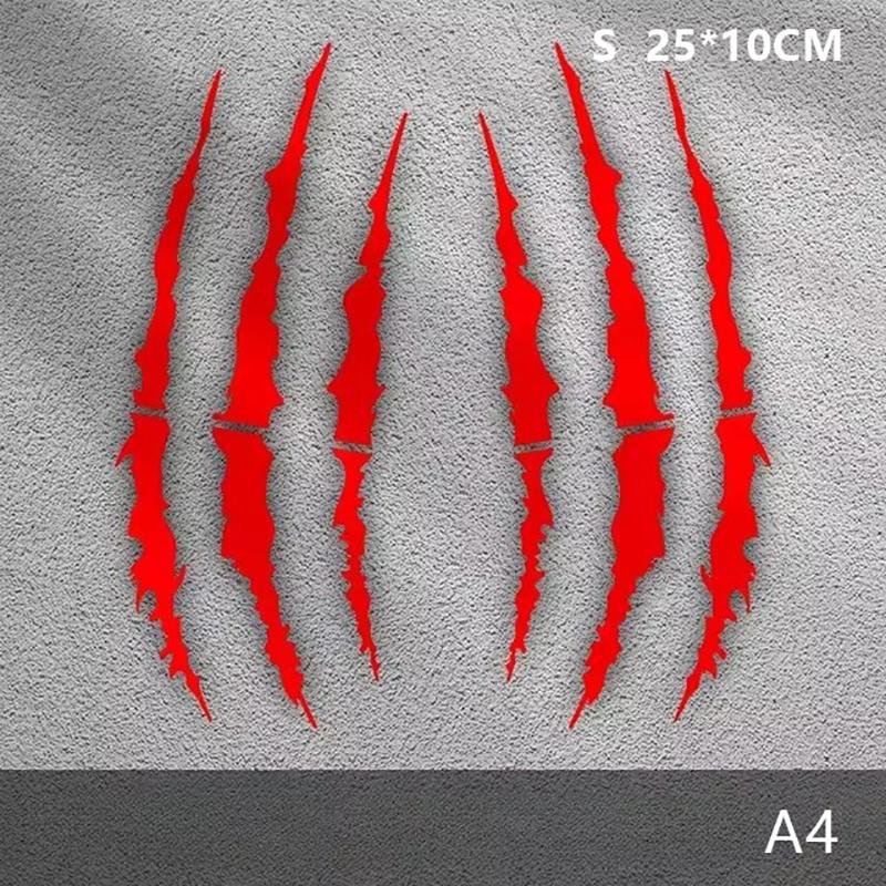 2Pcs Motorcycle Monster Claw Scratch Stickers Diy Motocross Helmet Body Vinyl Decals For Bmw Ktm Kawasaki Yamaha Suzuki Honda