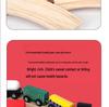 Children's Wooden Train Track Building Blocks Set