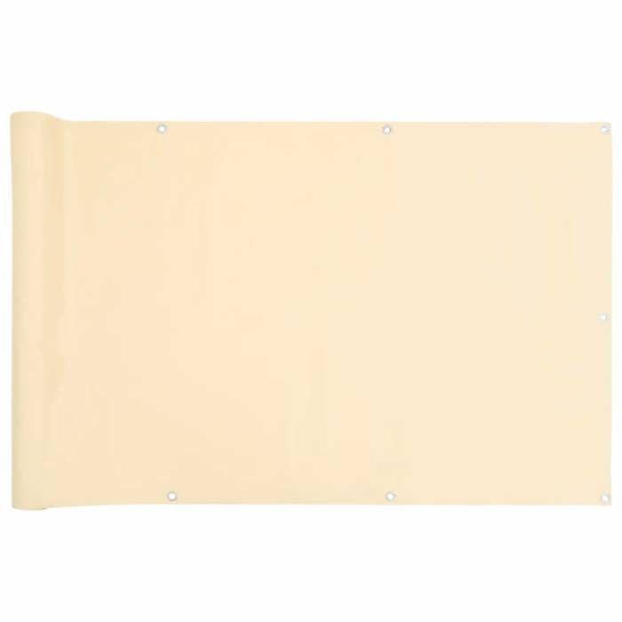 VidaXL Écran d'intimité de balcon crème 500x120 cm PVC, rouleau de clôture, bande de clôture, écran de clôture d'intimité 4005502