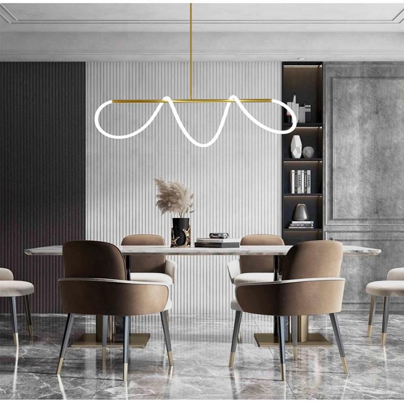Minimalist Silicone Hose Pendant Light for Dining Table or Bar