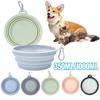 Collapsible Pet Silicone Dog Food Water Bowl Outdoor Camping Travel Portable Folding Supplies Dishes with Carabiner