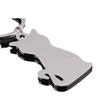 Personalized Glossy Cat Keychain - Custom Metal Keyring with Logo, Creative Pet Gift