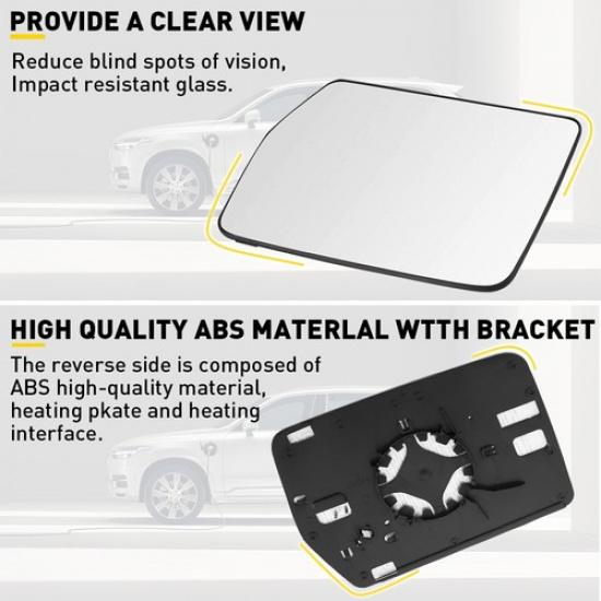 Heated Mirror Glass for 2004-2010 Pickup Ford F-150 Truck Driver Left Side LH US