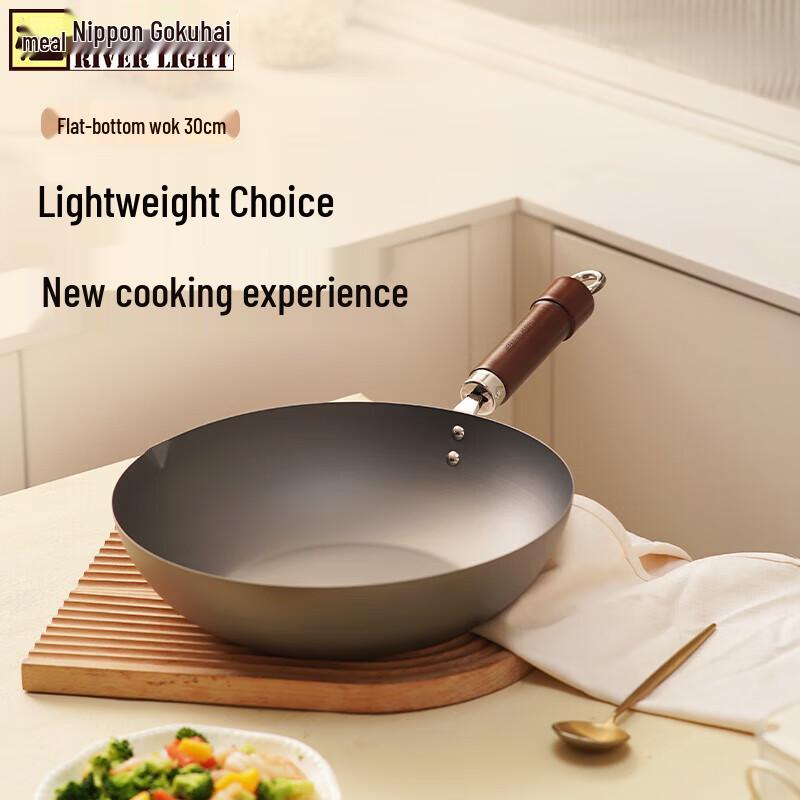 

RIVER LIGHT 30cm Wrought Iron Non-Stick Wok