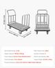 Carrello portabagagli per hotel, carrello a piattaforma da 750 libbre con telaio anteriore rimovibile