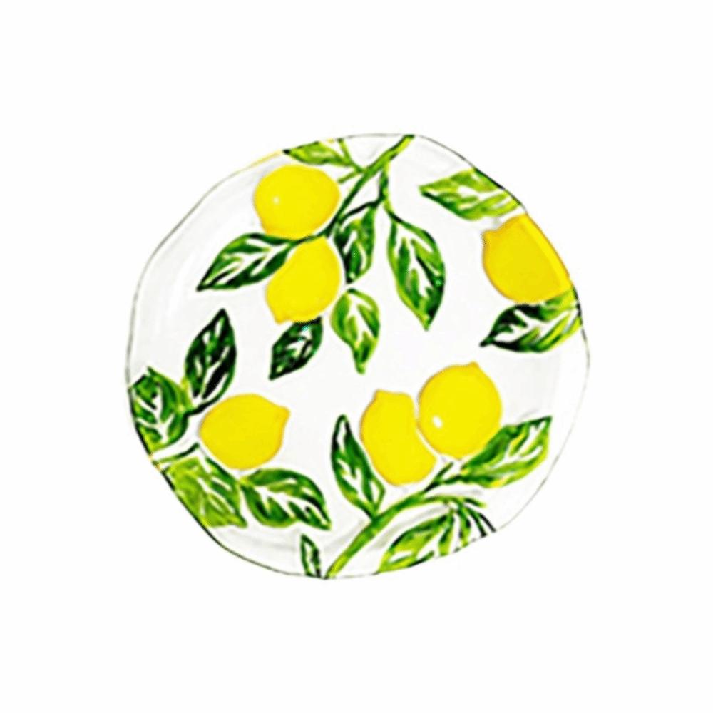 Safe Fruit Plate Lemon Pattern Dinner Plate Multi-purpose Shallow Plate  Picnic