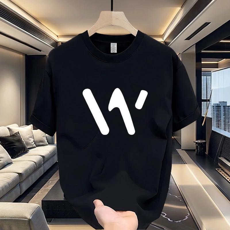 Trendy Brand Short-Sleeved Pure Cotton Men'S Printed T-Shirt Trendy Men'S And Women'S Versatile Round Neck T-Shirt Men'S