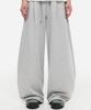Dipain [Special Feature] Curved Sweatpants Cloud Gray
